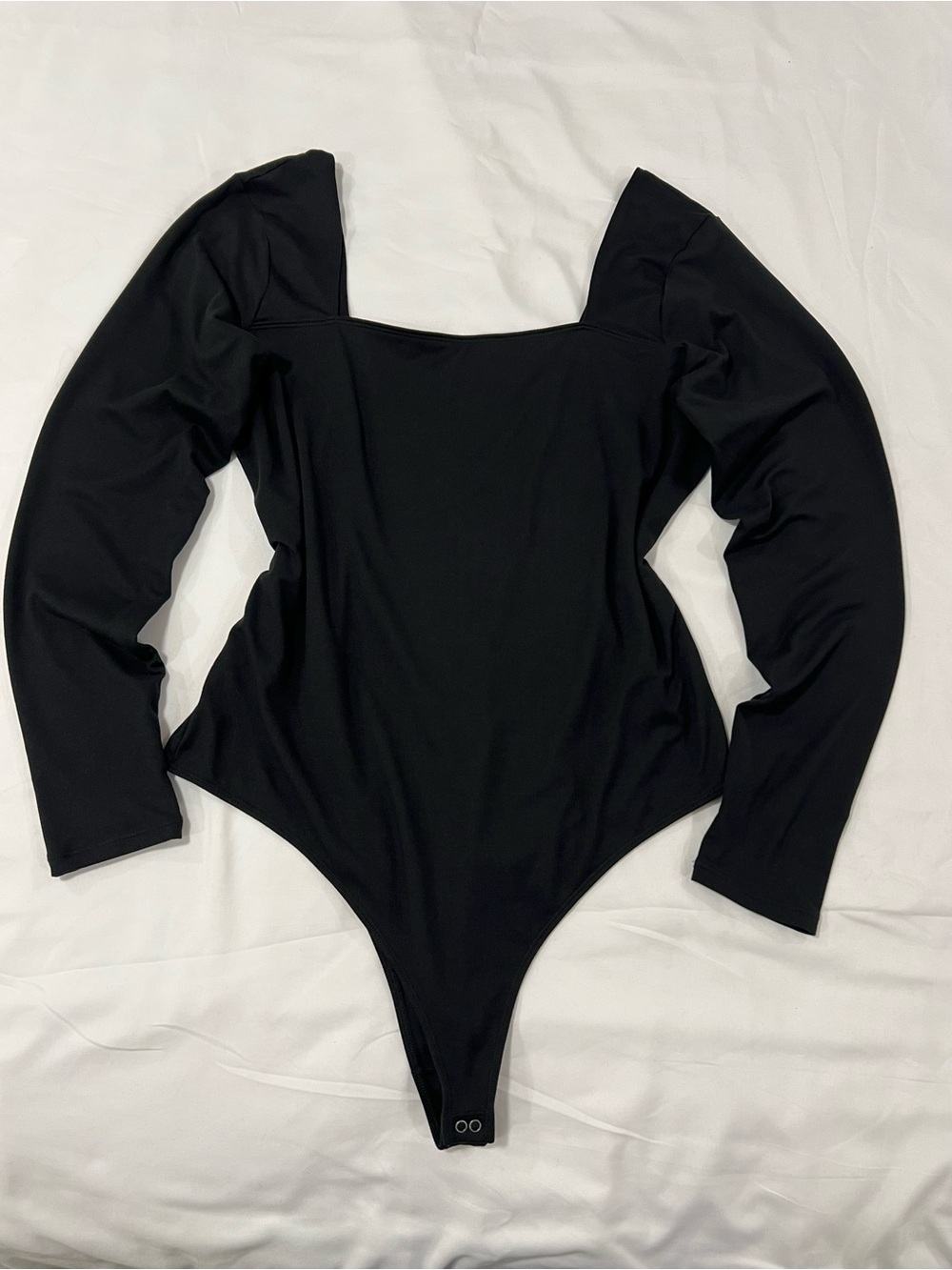 Hollister Black Long Sleeve Square Neck Bodysuit Size XL